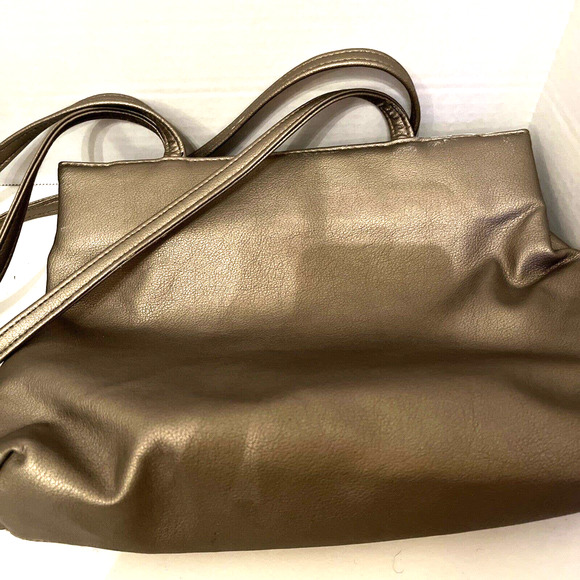 Set Of Vintage Evan Picone Purse And Unbranded Small Bronze Shoulder Bag - Picture 3 of 6